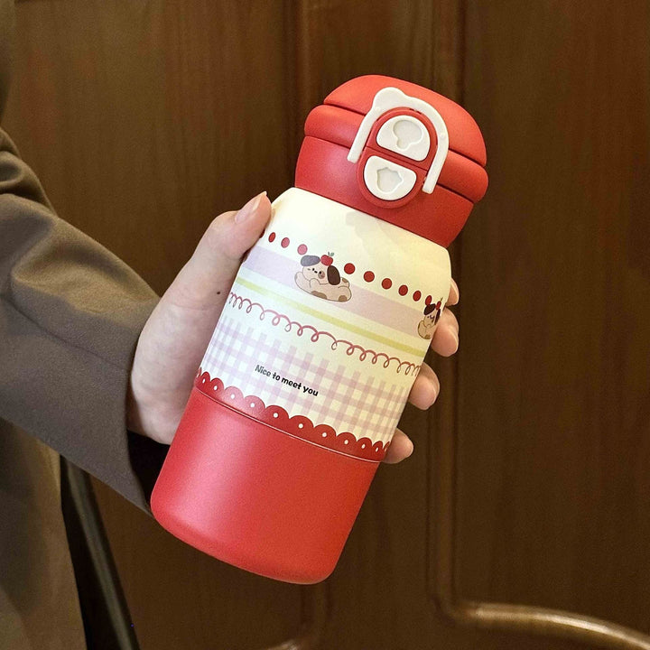 Women's insulated drinking bottle with practical flip lid and cheerful design Kalsten