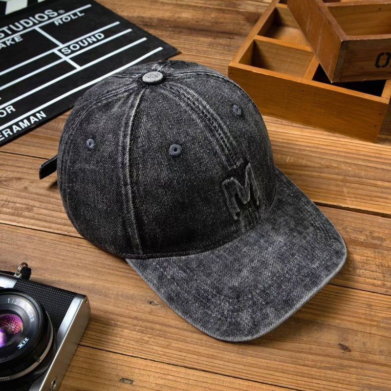 Men's Distressed Denim Baseball Cap Kalsten