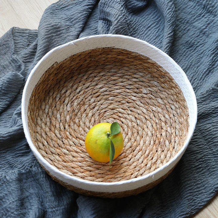 Unisex beef storage basket with elegant textile edging Kalsten