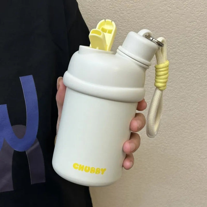 Women's Sporty Water Bottle with Practical Carrying Strap Kalsten
