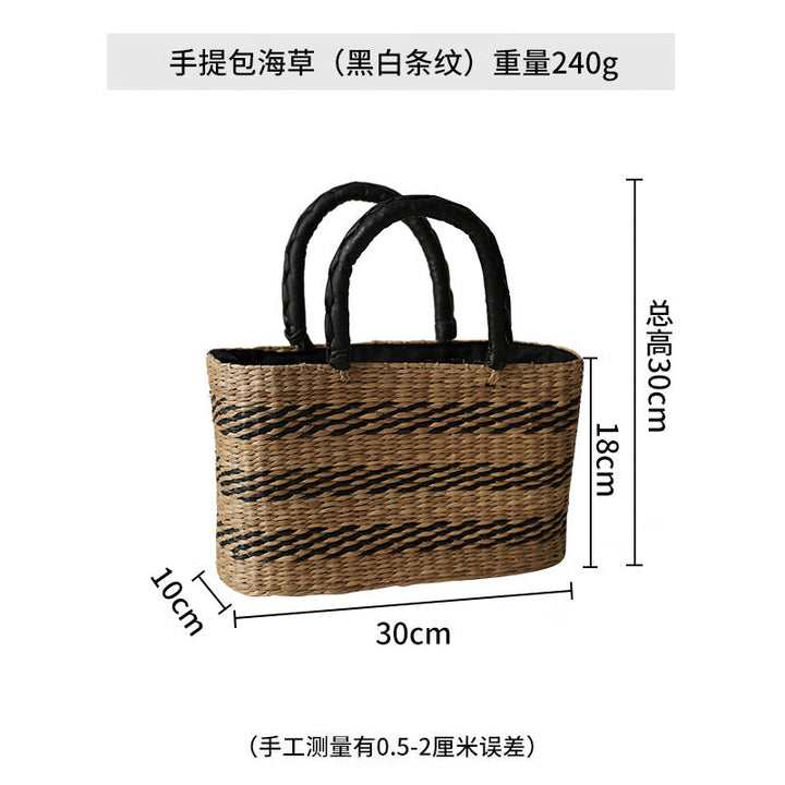Women's handcrafted tote bag made from sustainable seagrass with stylish handles Kalsten