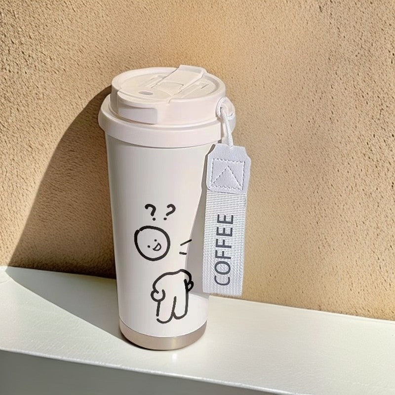 Ladies Insulated Drinking Bottle with Practical Flip Lid and Charming Hello Kitty Design Kalsten