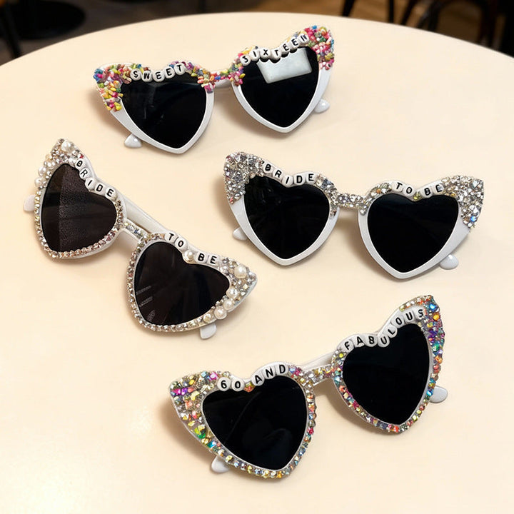 Glamorous Heart-Shaped Bridal Sunglasses Kalsten