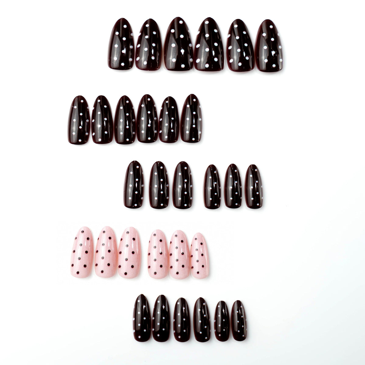 Trendy Polka Dot Press-On Nail Set Acalora