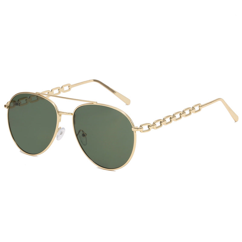 Women's Oversized Sunglasses with Fashionable Chain Frame Kalsten