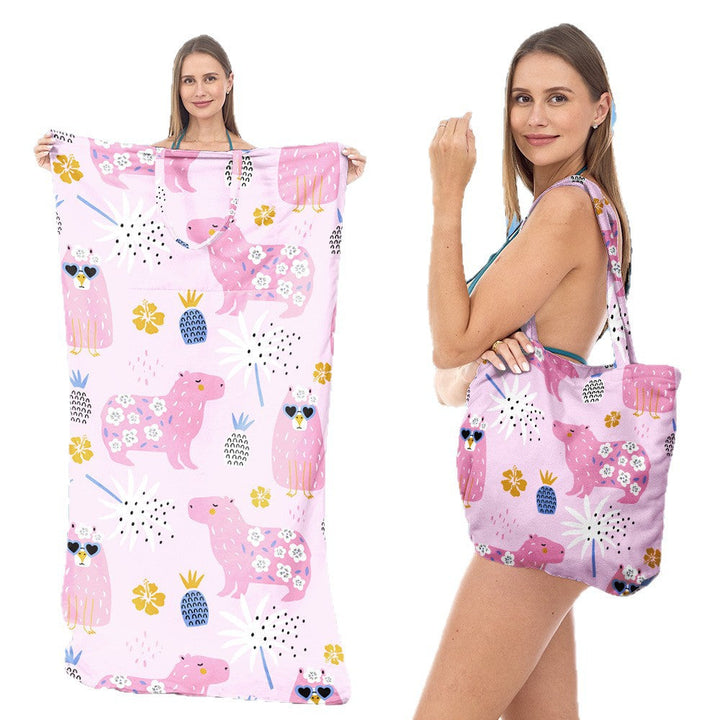 Beach towel with integrated carrying bag Kalsten
