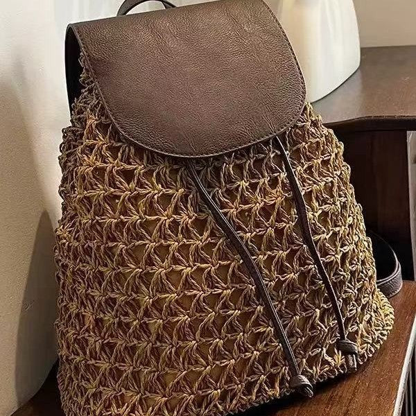 Handcrafted backpack bag made of natural material Kalsten