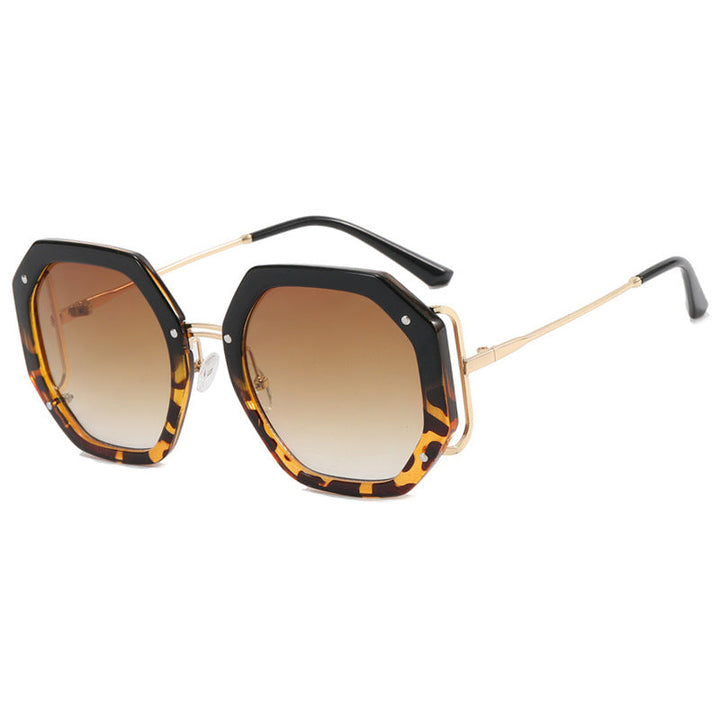 Ladies stylish octagonal sunglasses with UV protection and elegant frame Kalsten