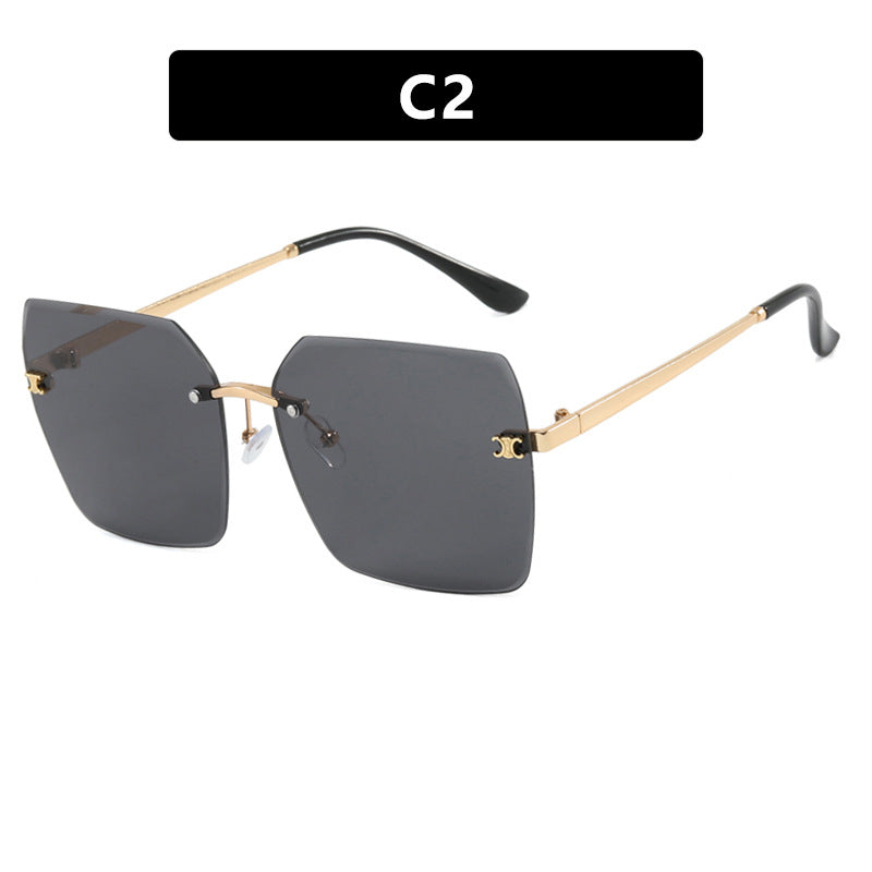 Women's square sunglasses in modern design with delicate metal frame Kalsten