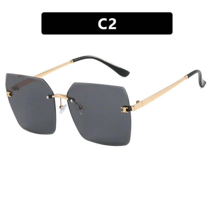 Women's square sunglasses in modern design with delicate metal frame Kalsten