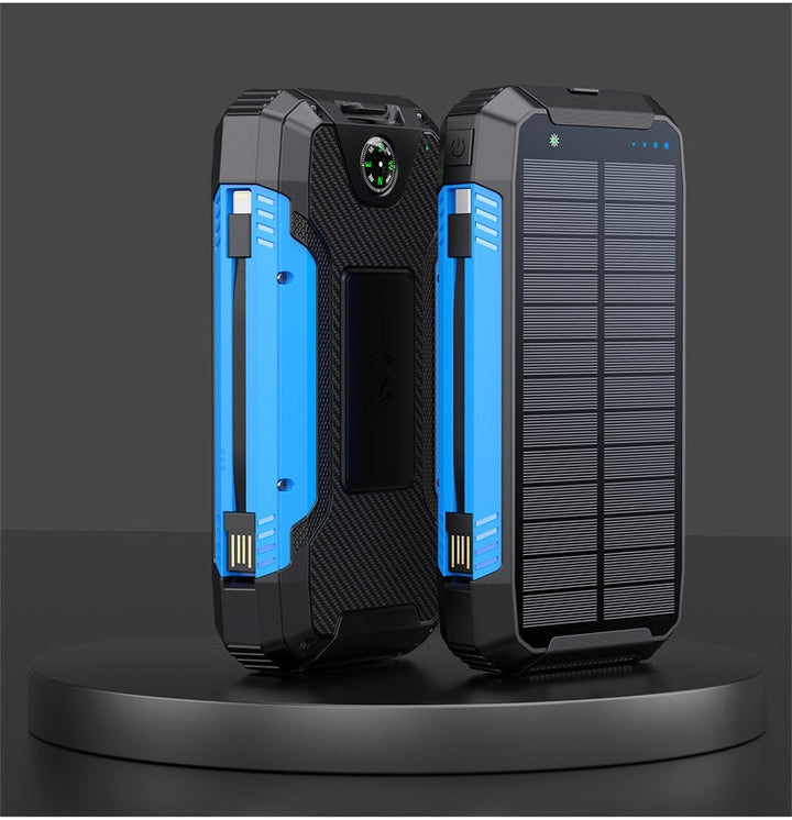 Robust Solar Powerbank with Integrated Compass and LED Lighting Kalsten