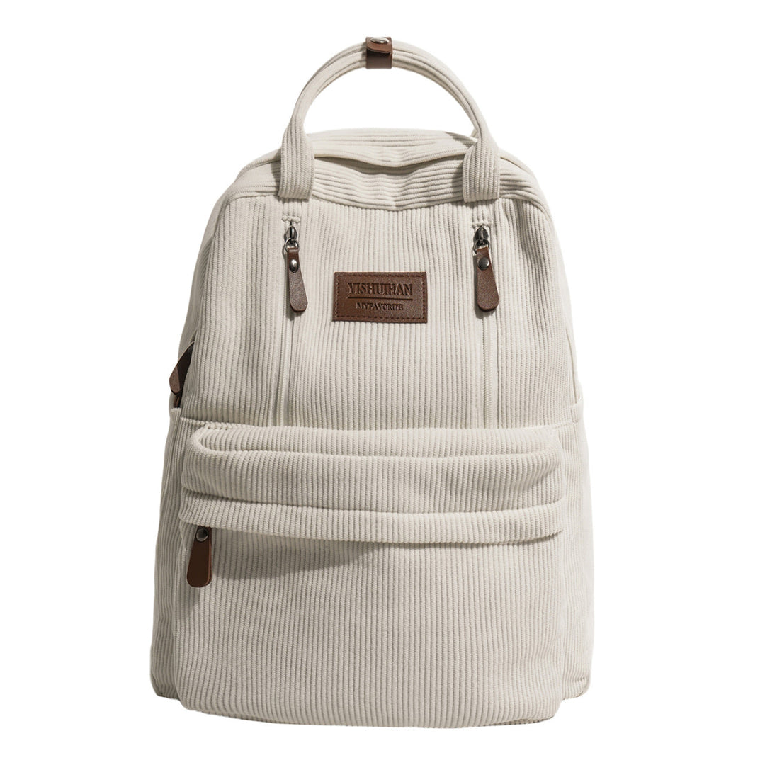 Corduroy Textured School Backpack Kalsten