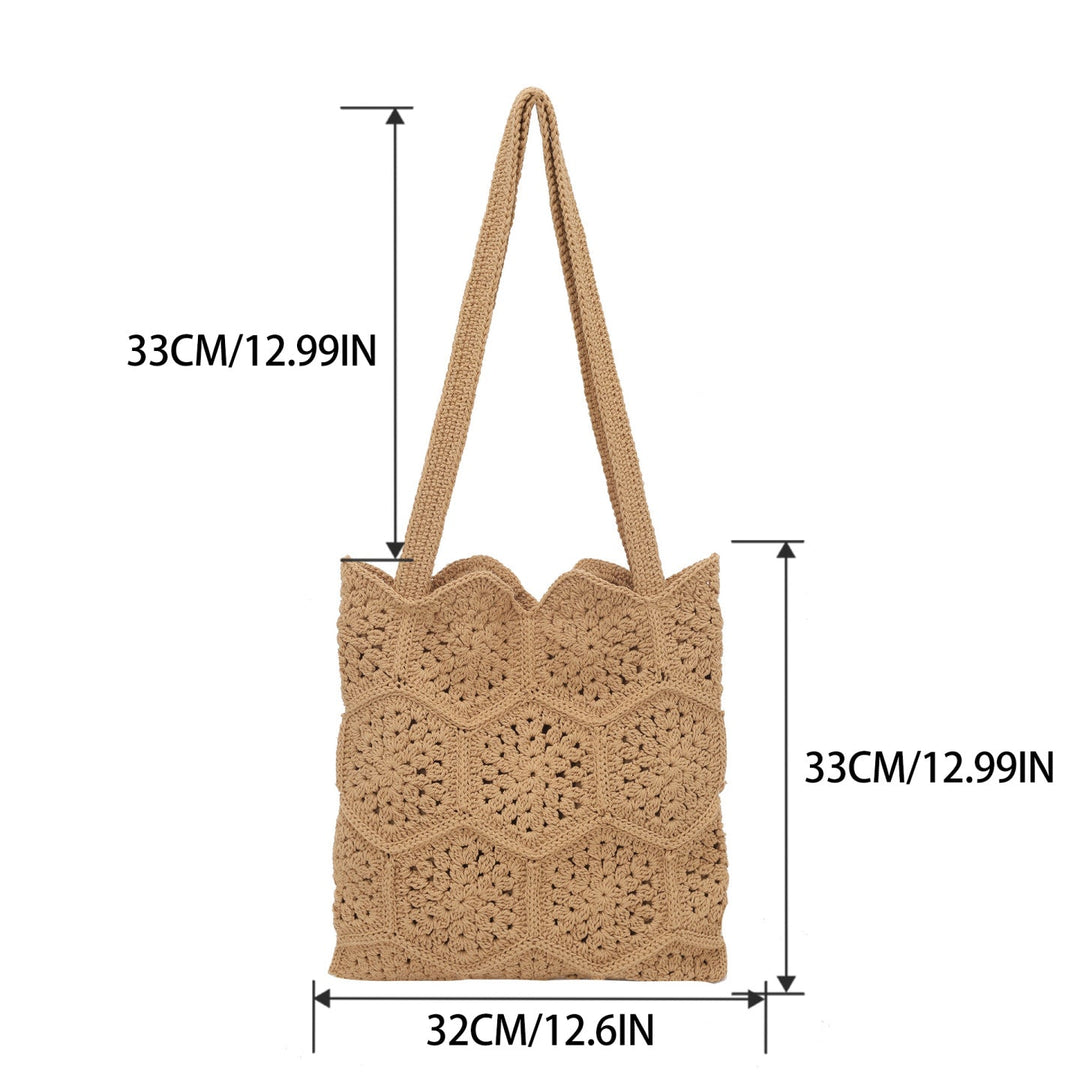 Handwoven shopping bag with unique hexagon pattern Kalsten