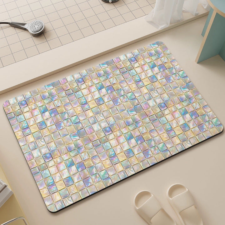 Luxurious Mosaic Design Bathroom Mat Kalsten