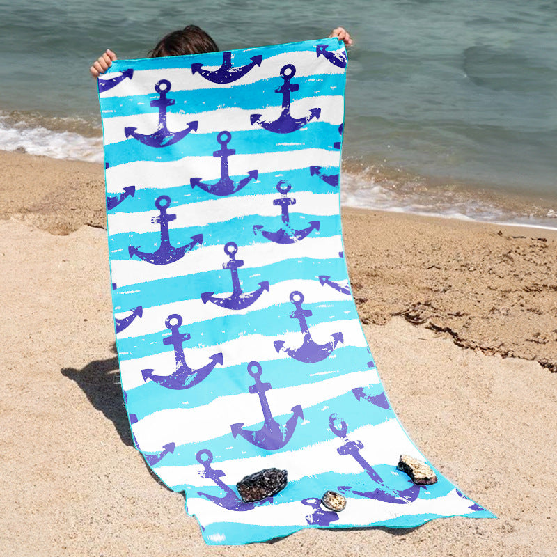 Beach towel with cheerful salamander and ice cream design Kalsten