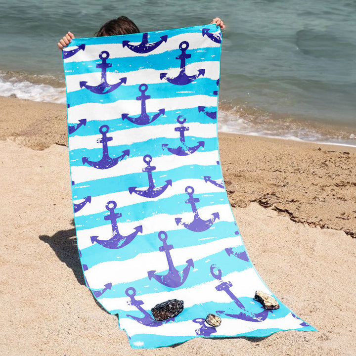 Beach towel with cheerful salamander and ice cream design Kalsten