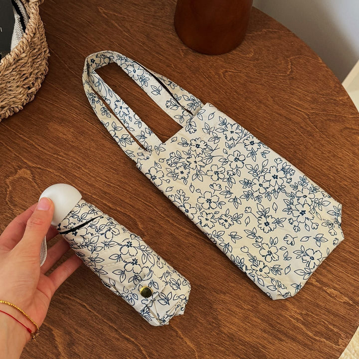 Women's Foldable Shopping Bag with Floral Design Kalsten