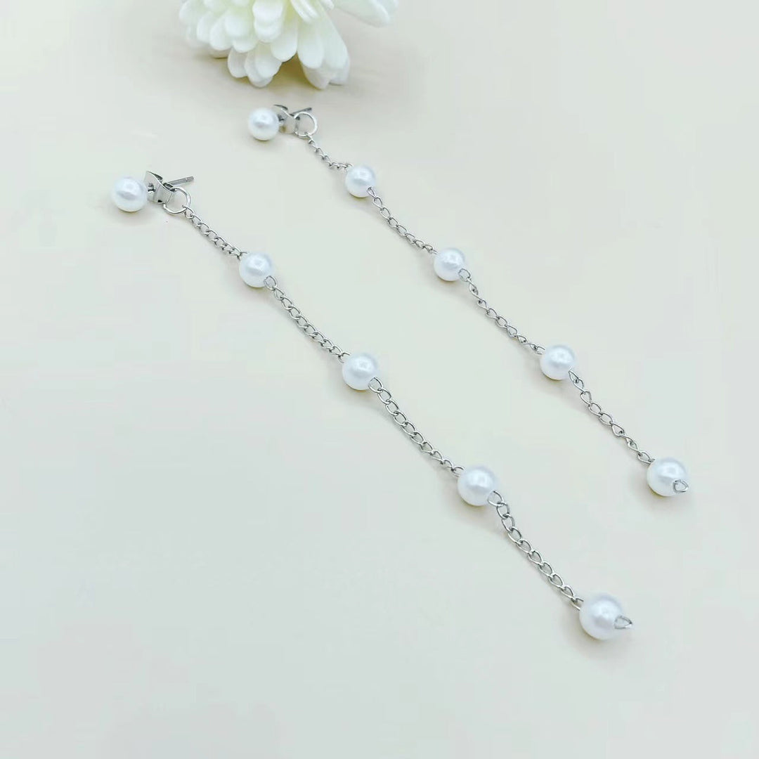 Pearl Chain Drop Earrings Kalsten