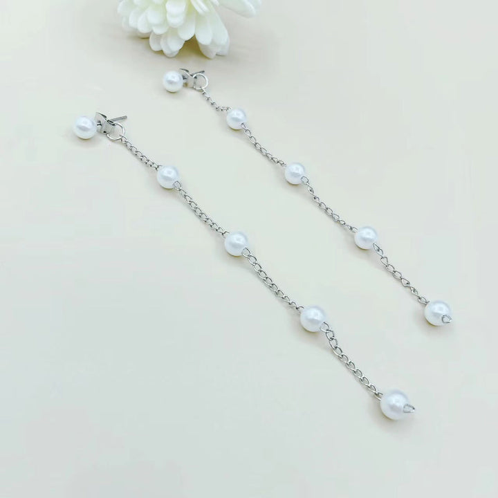 Pearl Chain Drop Earrings Kalsten