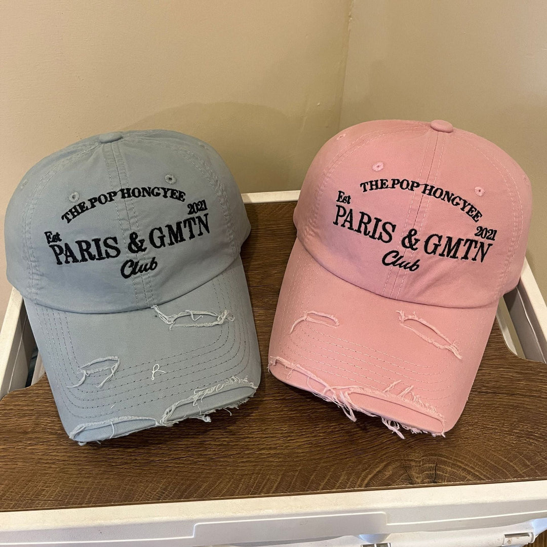 Men's Distressed Cotton Twill Baseball Cap Kalsten
