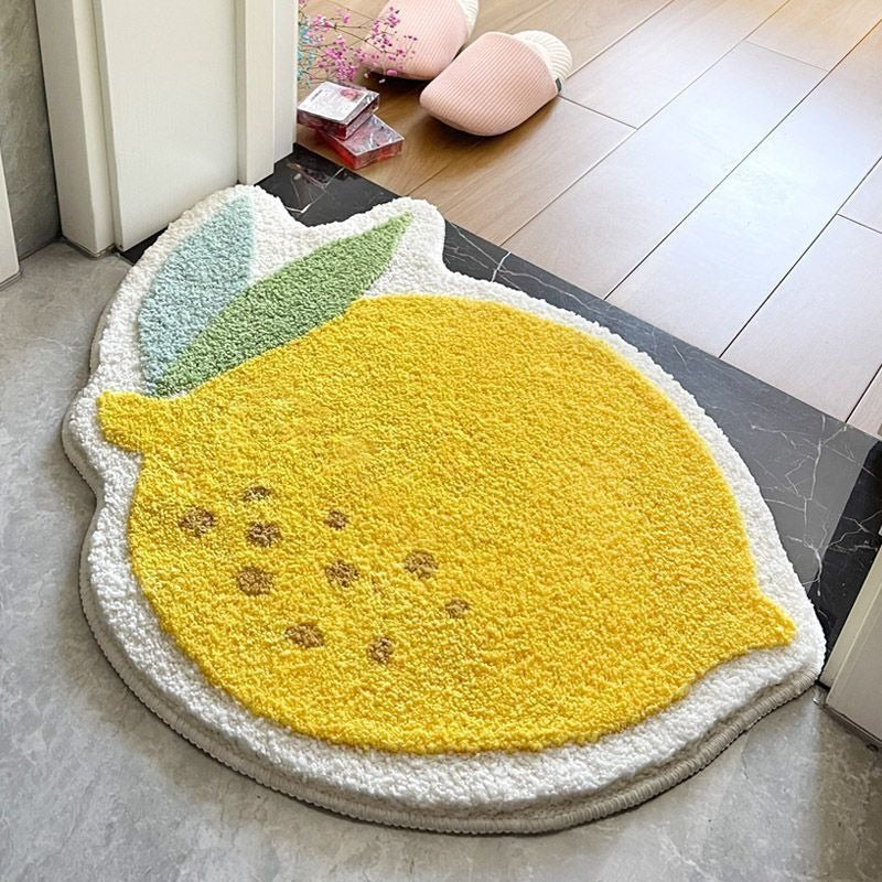 Lemon-Shaped Bath Mat Acalora