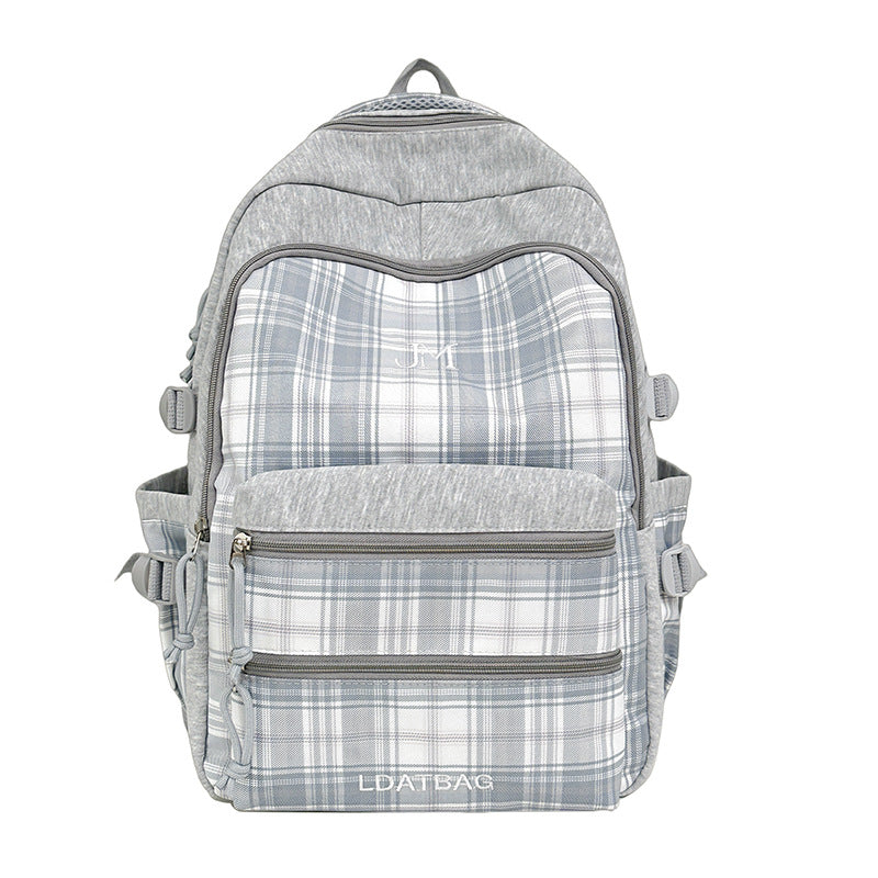 Stylish Vintage Checkered School Backpack Kalsten