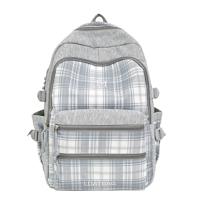 Stylish Vintage Checkered School Backpack Kalsten