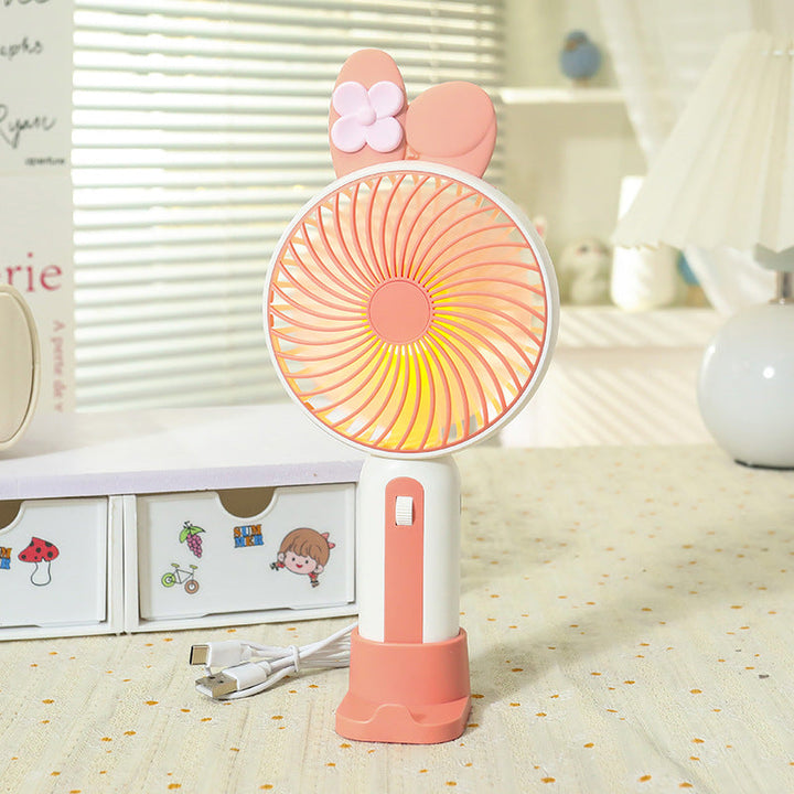 Ladies Portable Hand Fan with USB Connection and LED Lighting Kalsten