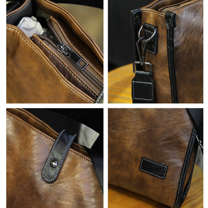 Stylish shoulder bag with textured leather Kalsten
