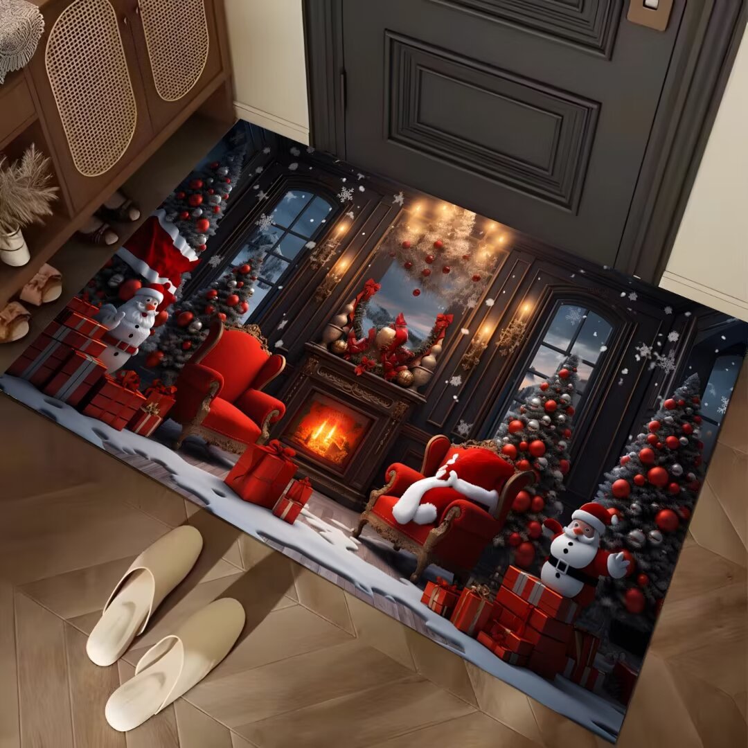 Festive Winter-Themed Entrance Mat Kalsten