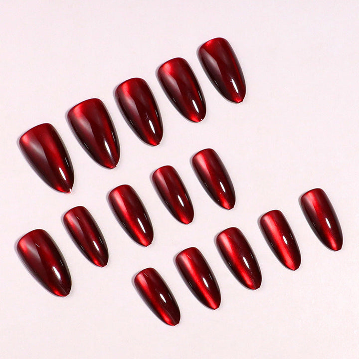 Glossy Almond-Shaped Press-On Nail Set Kalsten