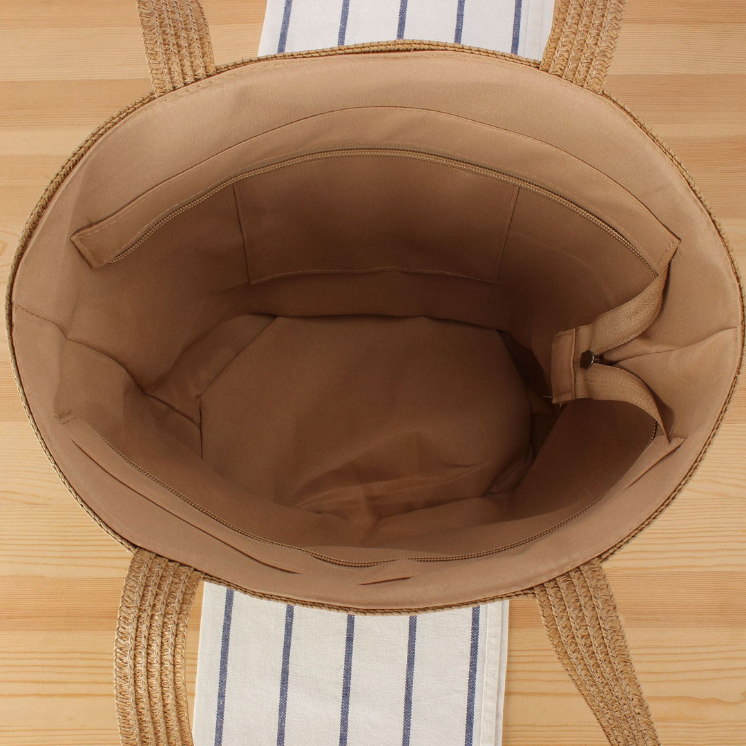 Stylish Woven Tote Bag with Elastic Shoulder Straps Kalsten
