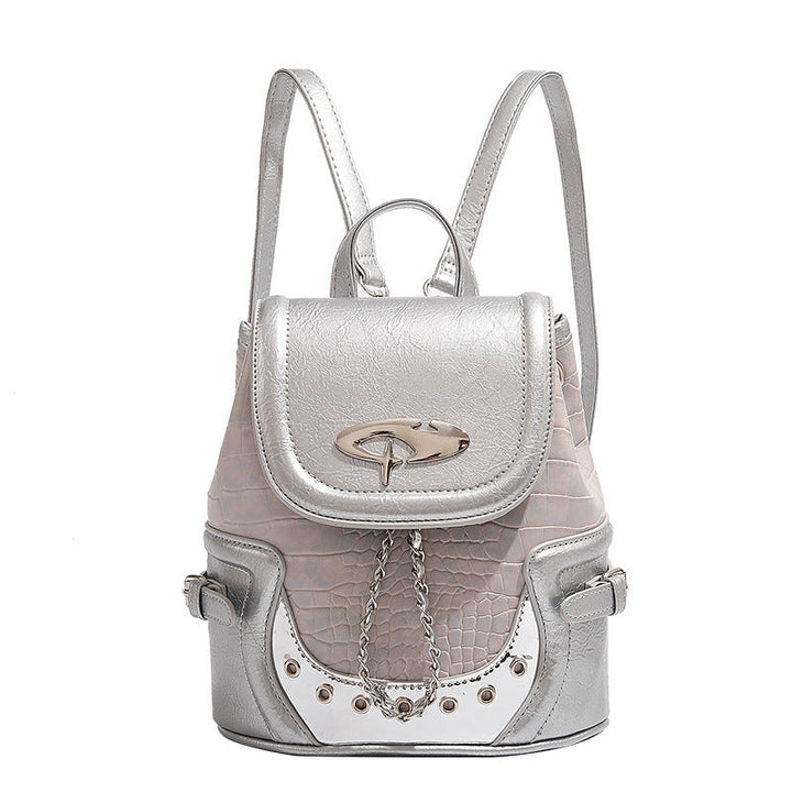 Fashionable Crocodile-Embossed Mini Backpack Kalsten