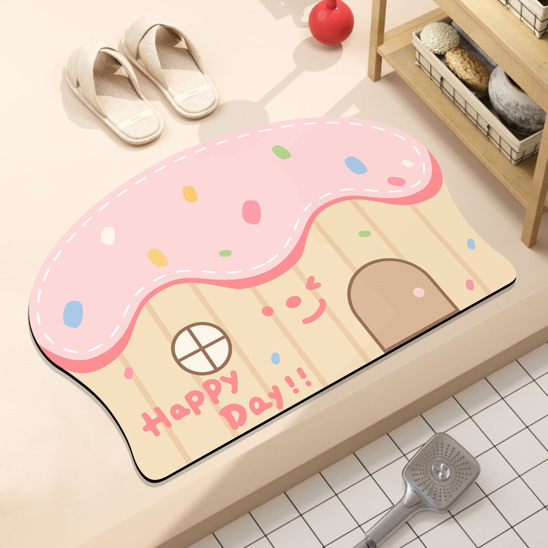 Playful Hamburger-Themed Bath Mat Kalsten