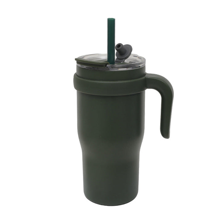Women's Insulated To-Go Cup with Ergonomic Handle and Flexible Straw Kalsten