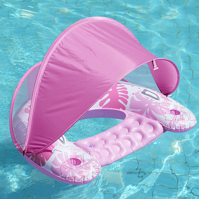 Women's Inflatable Comfort Pool Lounger with View Window Kalsten