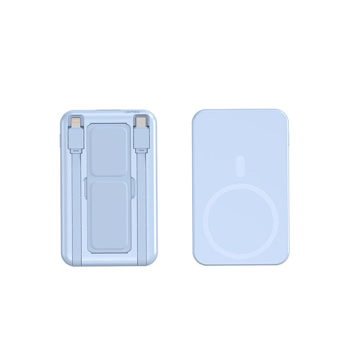Portable power bank with integrated Qi charging function and digital capacity display Kalsten