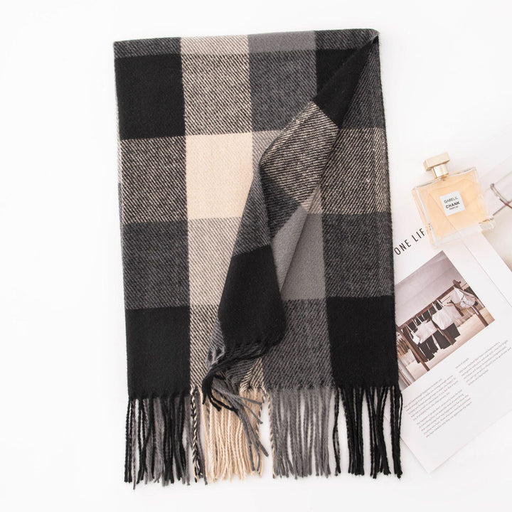 Women Checked Wool Coat Kalsten