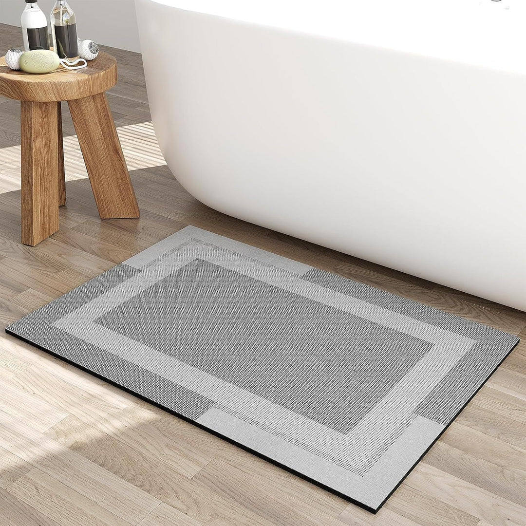 Modern Rectangular Non-Slip Bath Mat Kalsten