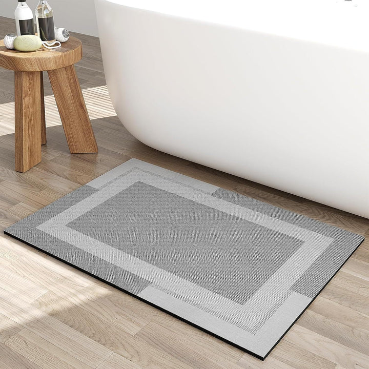 Modern Rectangular Non-Slip Bath Mat Kalsten