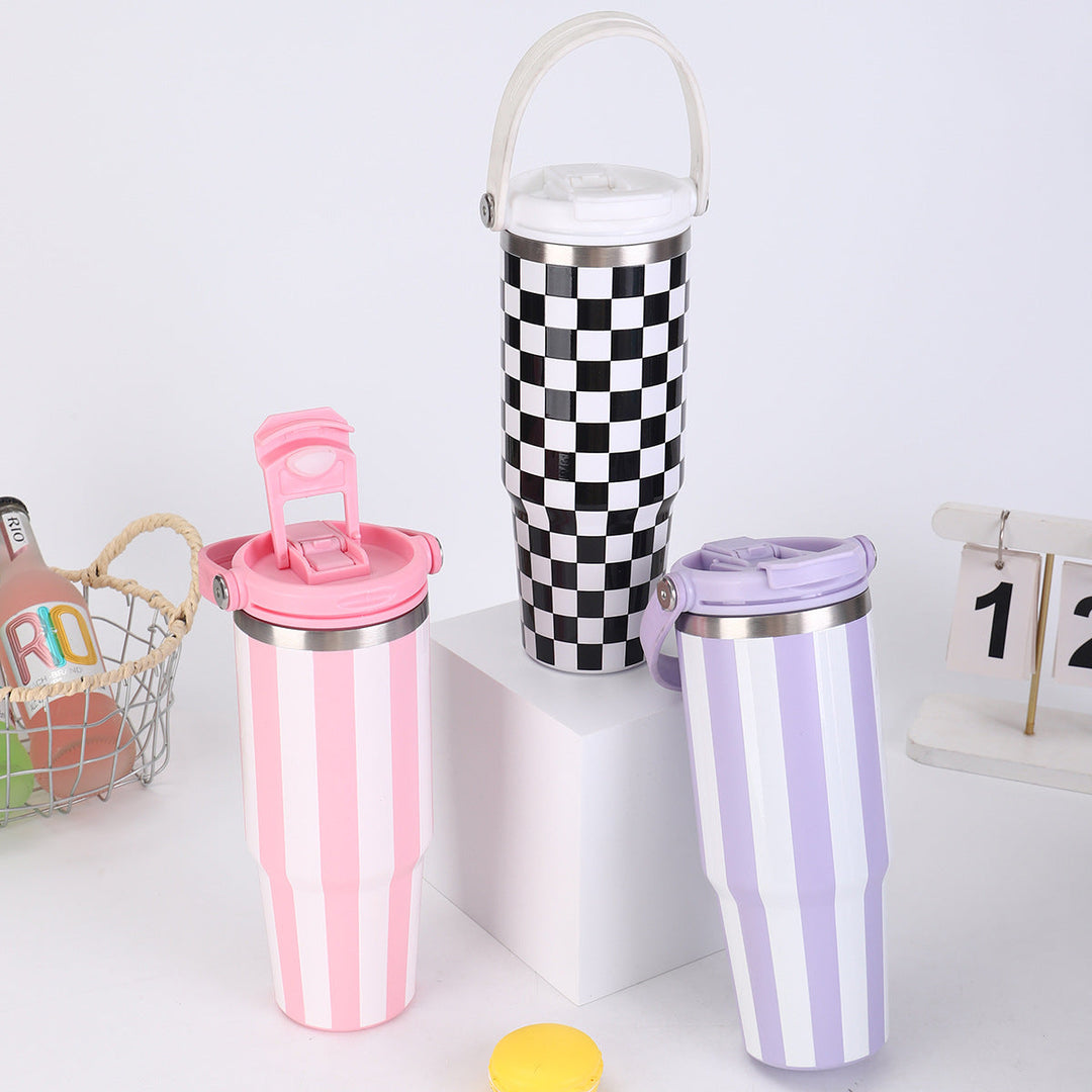 Ladies thermos cup with practical carrying handle from Kalsten