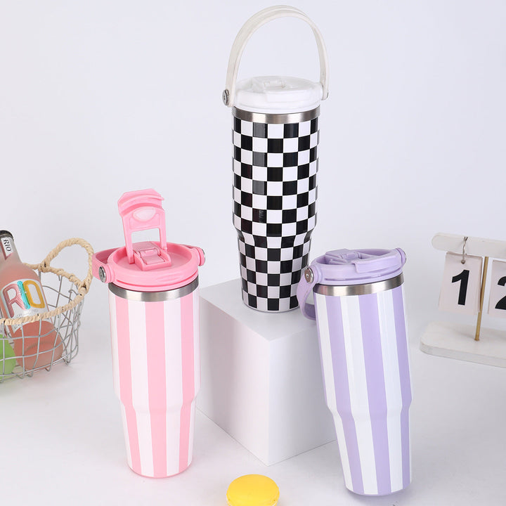 Ladies thermos cup with practical carrying handle from Kalsten