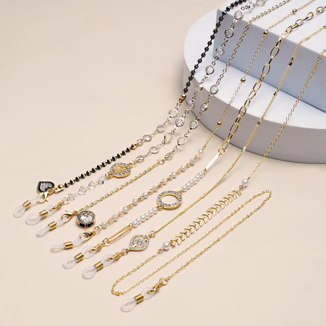 Premium Pearl-Embellished Eyewear Chain kalsten
