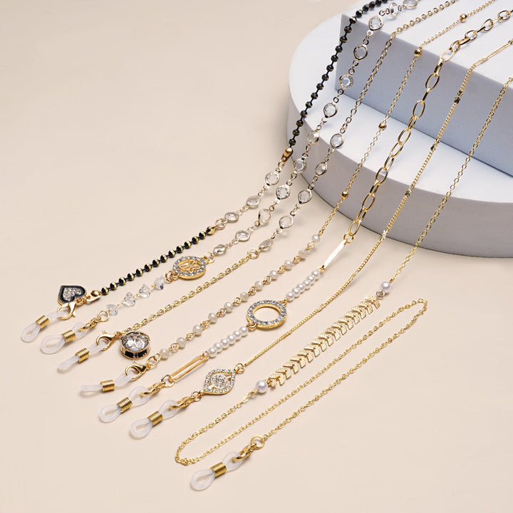 Premium Pearl-Embellished Eyewear Chain kalsten