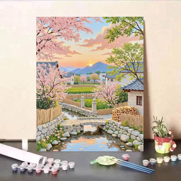 Landscape Themed Paint by Numbers Canvas Art Kit Kalsten