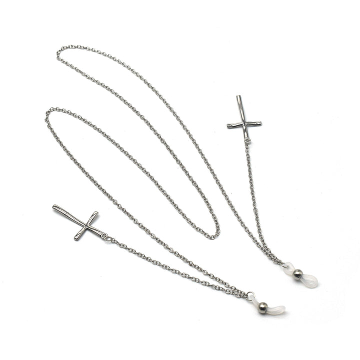 Elegant Cross-Design Chain Eyewear Holder Kalsten