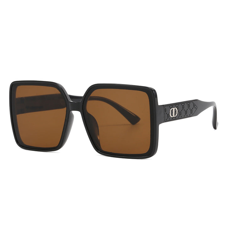 Ladies fashionable square sunglasses with transparent design Kalsten