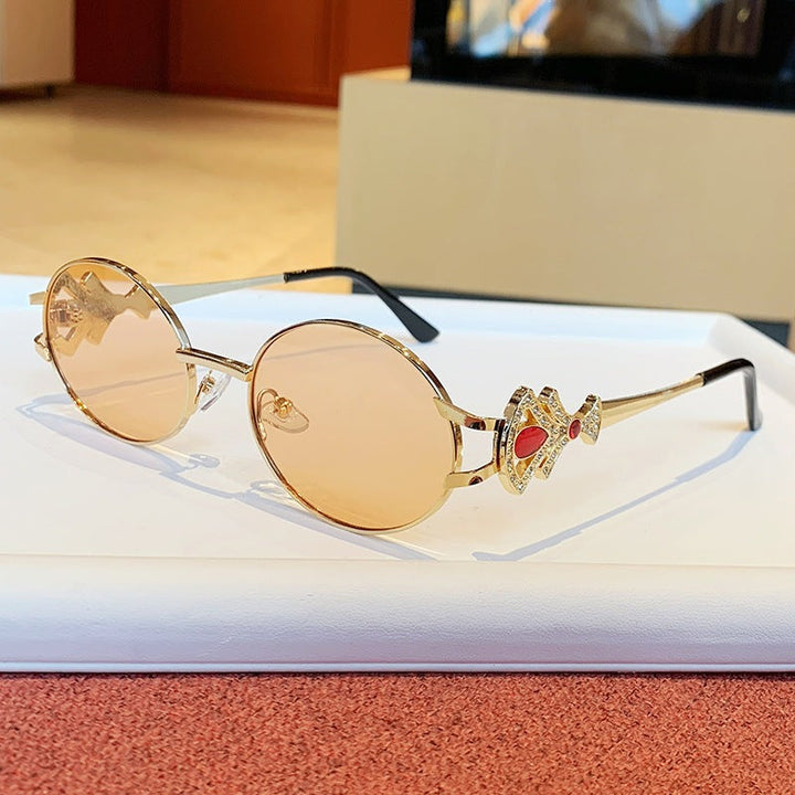 Ladies elegant rectangular sunglasses with glamorous embellishments Kalsten