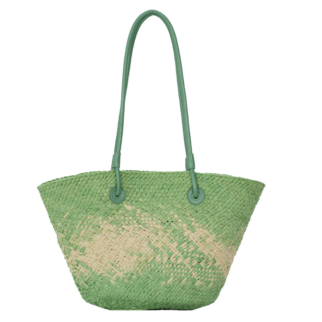 Elegant Rattan-Style Handbag with Double Handle Kalsten