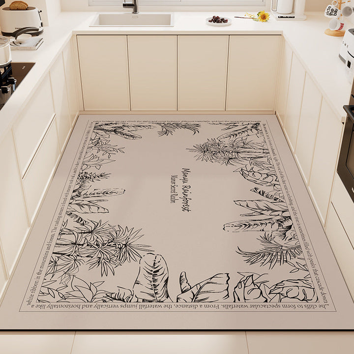 Playful Animal-Themed Non-Slip Kitchen Mat